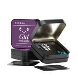 Ferrra Gut oral strips — open tin with sachets